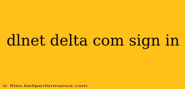 dlnet delta com sign in