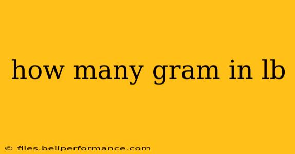 how many gram in lb