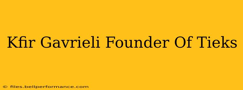 Kfir Gavrieli Founder Of Tieks