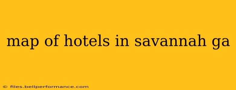 map of hotels in savannah ga