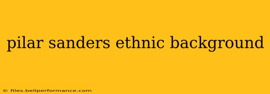 pilar sanders ethnic background
