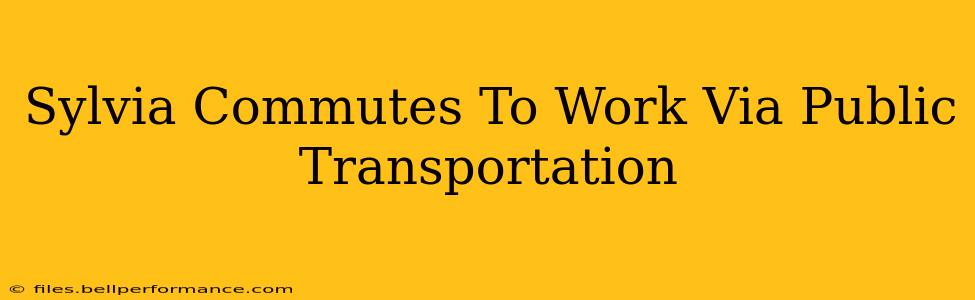 Sylvia Commutes To Work Via Public Transportation