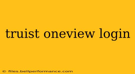 truist oneview login